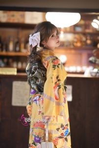 Furisode Kimono Suzuko No Aki - Vàng Chiều Thu Của Nhánh Tuyết Tùng