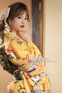 Furisode Kimono Suzuko No Aki - Vàng Chiều Thu Của Nhánh Tuyết Tùng