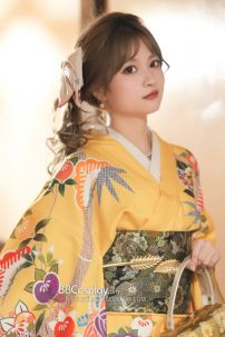 Furisode Kimono Suzuko No Aki - Vàng Chiều Thu Của Nhánh Tuyết Tùng