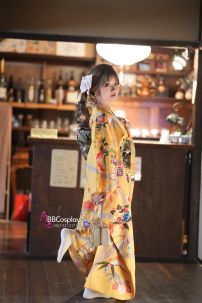 Furisode Kimono Suzuko No Aki - Vàng Chiều Thu Của Nhánh Tuyết Tùng