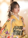 Furisode Kimono Suzuko No Aki - Vàng Chiều Thu Của Nhánh Tuyết Tùng