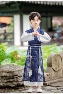 Đồ Cổ Trang Cho Bé Trai - Màu Xanh Dương Đậm