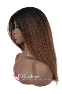 Tóc Bấm Xù Nguyên Đầu - Màu Nâu