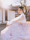 Hanbok Hàn Quốc Hiện Đại Áo Trắng Váy Hoa