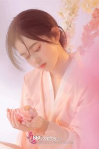 Hanbok Hàn Quốc Hiện Đại Áo Hồng Váy Trắng Pastel