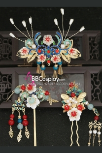 Bộ 3 Món Trâm Cổ Trang Tone Xanh