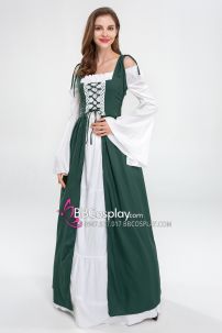 Đầm Phục Hưng Trung Cổ Phong Cách Viễn Tưởng - Màu Xanh Rêu