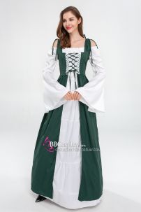 Đầm Phục Hưng Trung Cổ Phong Cách Viễn Tưởng - Màu Xanh Rêu