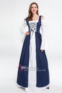 Đầm Phục Hưng Trung Cổ Phong Cách Viễn Tưởng - Màu Xanh Dương