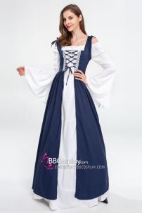 Đầm Phục Hưng Trung Cổ Phong Cách Viễn Tưởng - Màu Xanh Dương