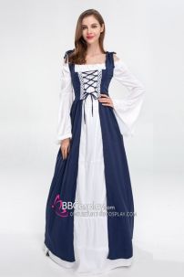 Đầm Phục Hưng Trung Cổ Phong Cách Viễn Tưởng - Màu Xanh Dương