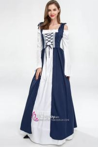 Đầm Phục Hưng Trung Cổ Phong Cách Viễn Tưởng - Màu Xanh Dương