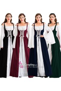 Đầm Phục Hưng Trung Cổ Phong Cách Viễn Tưởng - Màu Đen