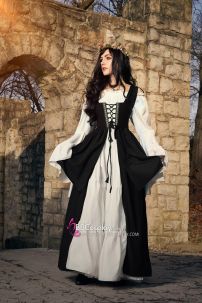 Đầm Phục Hưng Trung Cổ Phong Cách Viễn Tưởng - Màu Đen