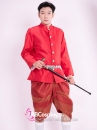 Trang Phục Nam Thái Tone Đỏ Tươi - Quần Gấm Đỏ