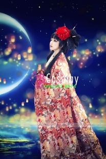 Kimono Kaguya Vải Gấm