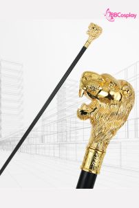 Gậy Quý Tộc Đầu Sư Tử Màu Vàng