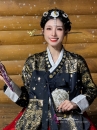 Hanbok Hoàng Cung Hàn Quốc - Áo Đen Váy Đỏ