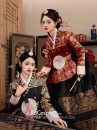 Hanbok Hoàng Cung Hàn Quốc - Áo Đen Váy Đỏ