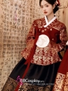 Hanbok Hoàng Cung Hàn Quốc - Áo Đen Váy Đỏ