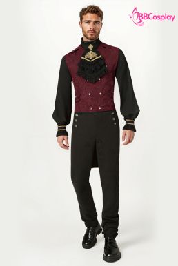 Trang Phục Nam Tước Phong Cách Hoa Hồng Đen Steampunk