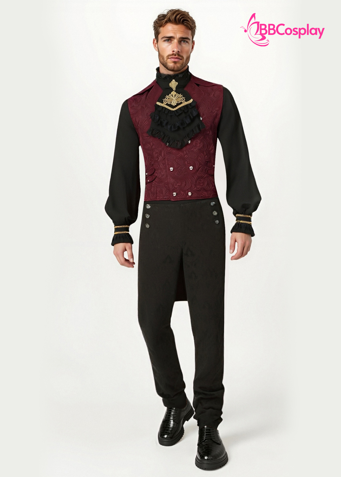 Trang Phục Nam Tước Phong Cách Hoa Hồng Đen Steampunk