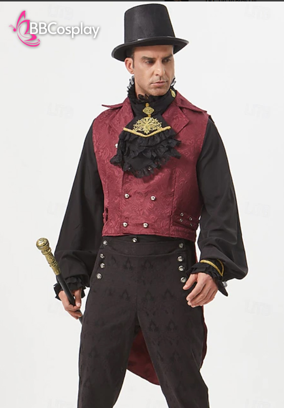 Trang Phục Nam Tước Phong Cách Hoa Hồng Đen Steampunk