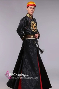 Trang Phục Hoà Thân Vương - Mãn Thanh Màu Đen Gấm