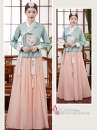 Hanbok Cao Cấp Chuẩn Hàn Chất Lụa Mềm Xanh Mint