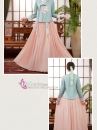 Hanbok Cao Cấp Chuẩn Hàn Chất Lụa Mềm Xanh Mint