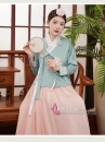 Hanbok Cao Cấp Chuẩn Hàn Chất Lụa Mềm Xanh Mint