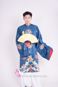 Đồ Mãng Lan Xanh Dương In Rồng