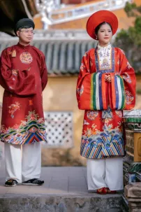 Đồ Việt Phục Mãng Lan Đỏ In Rồng