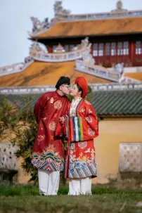 Đồ Việt Phục Mãng Lan Đỏ In Rồng