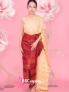Trang Phục Thái Lan Choàng Nhũ Vàng - Saron Gấm Đỏ