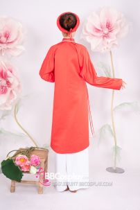 Đồ Bà Hội Đồng - Áo Tấc Tay Chẽn Đỏ Viền Trắng