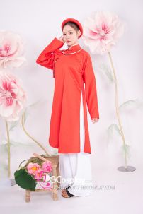 Đồ Bà Hội Đồng - Áo Tấc Tay Chẽn Đỏ Viền Trắng