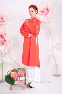 Đồ Bà Hội Đồng - Áo Tấc Tay Chẽn Đỏ Viền Trắng