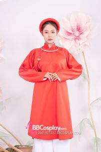 Đồ Bà Hội Đồng - Áo Tấc Tay Chẽn Đỏ Viền Trắng