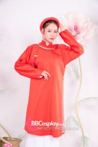 Đồ Bà Hội Đồng - Áo Tấc Tay Chẽn Đỏ Viền Trắng