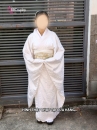 Kimono Trắng Gấm Hoa Quỳnh