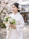 Kimono Trắng Gấm Hoa Quỳnh