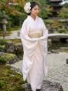 Kimono Trắng Gấm Hoa Quỳnh