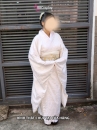 Kimono Trắng Gấm Hoa Quỳnh