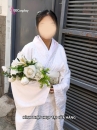 Kimono Trắng Gấm Hoa Quỳnh