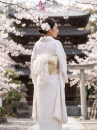Kimono Trắng Gấm Hoa Quỳnh