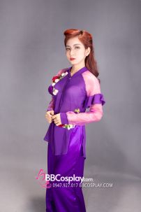 Đồ Bà Ba Tím Cách Điệu