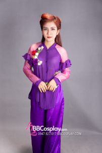 Đồ Bà Ba Tím Cách Điệu