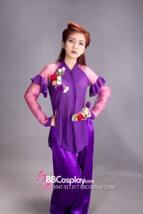 Đồ Bà Ba Tím Cách Điệu