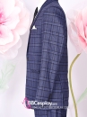 Vest Chú Rể Xanh Navy Caro Kép